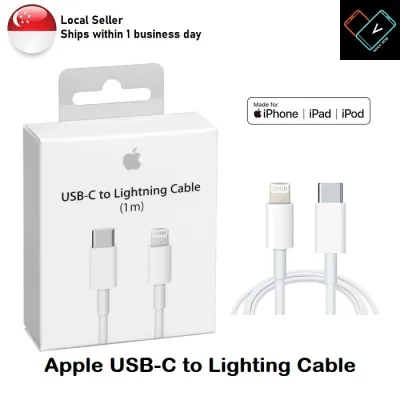 [Local Seller] Original Apple USB Type C to Lightning Cable 2A Fast Charging 1m / 2m for iPhone iPad iOS Devices Retail Packaging