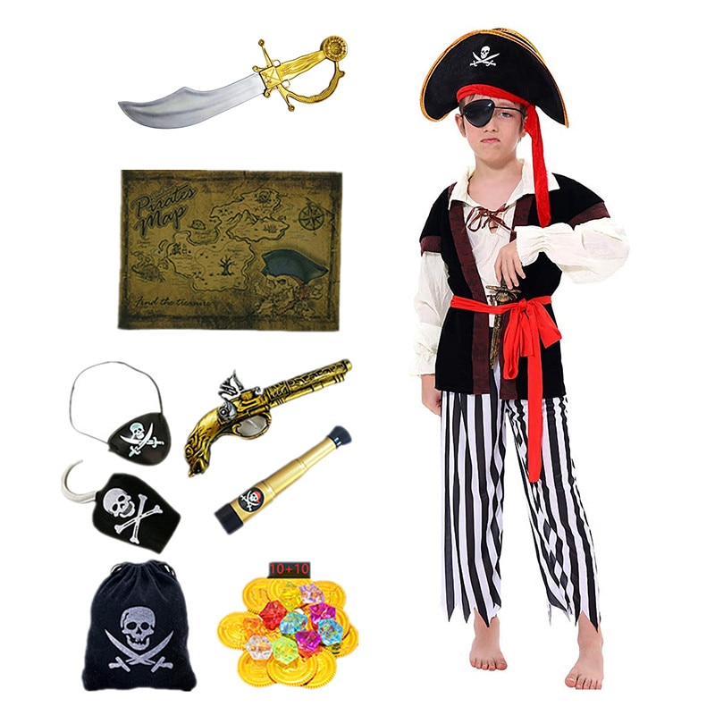 Jack Pirate Costume Children s Pirate Toy Set Halloween Pirate Accessories