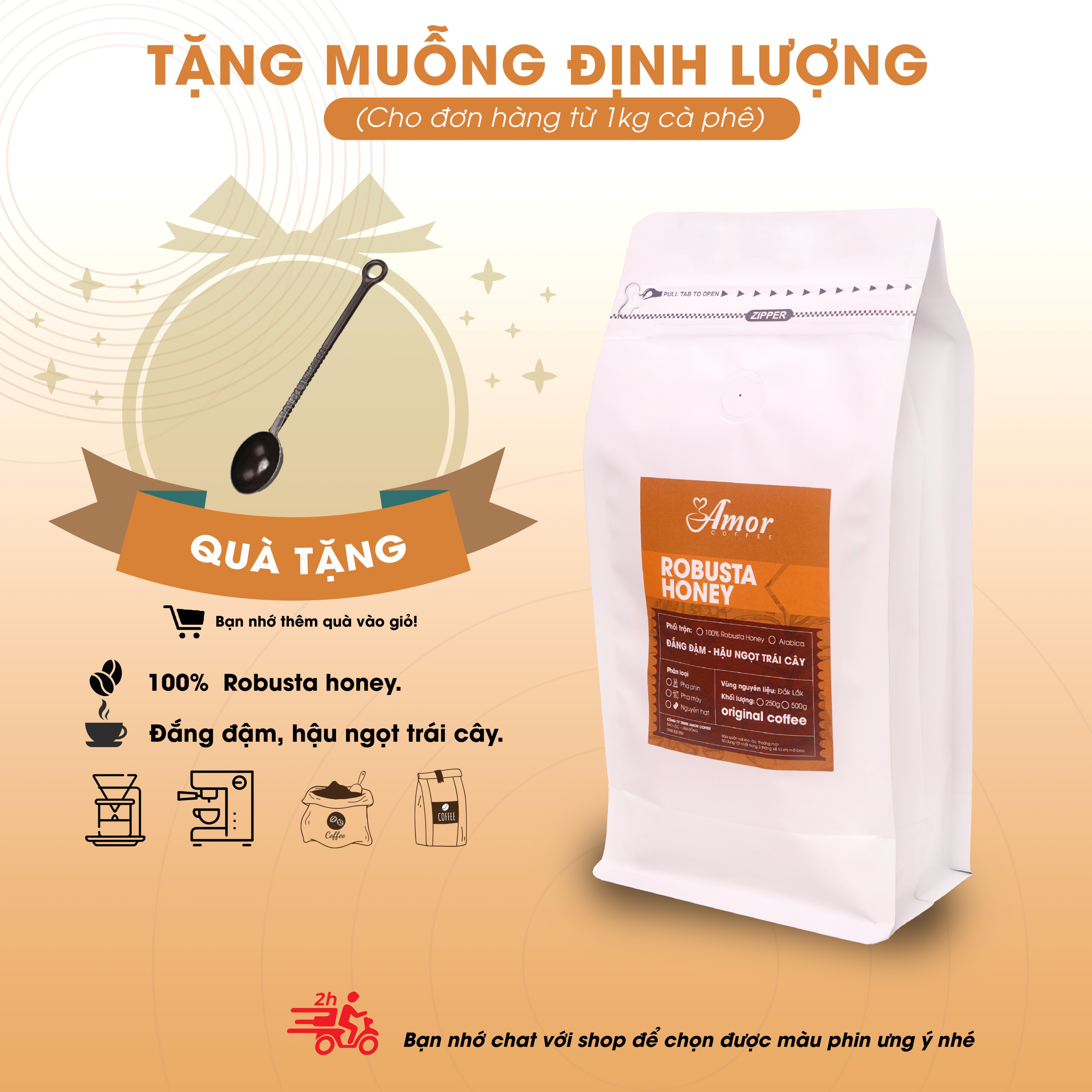 COFFEE PHIÊN BẢN CAO CẤP250gram Cà phê ROBUSTA HONEY Cao Cấp, nguyên chất