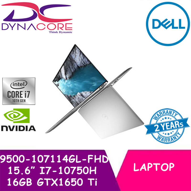【DELIVERY IN 24 HOURS】 DYNACORE - DELL XPS 15 9500 | 9500-107114GL FHD 15.6 INTEL CORE I7-10750H | 16GB | 1TB SSD | GTX1650 Ti 4GB Graphics | WIN 10