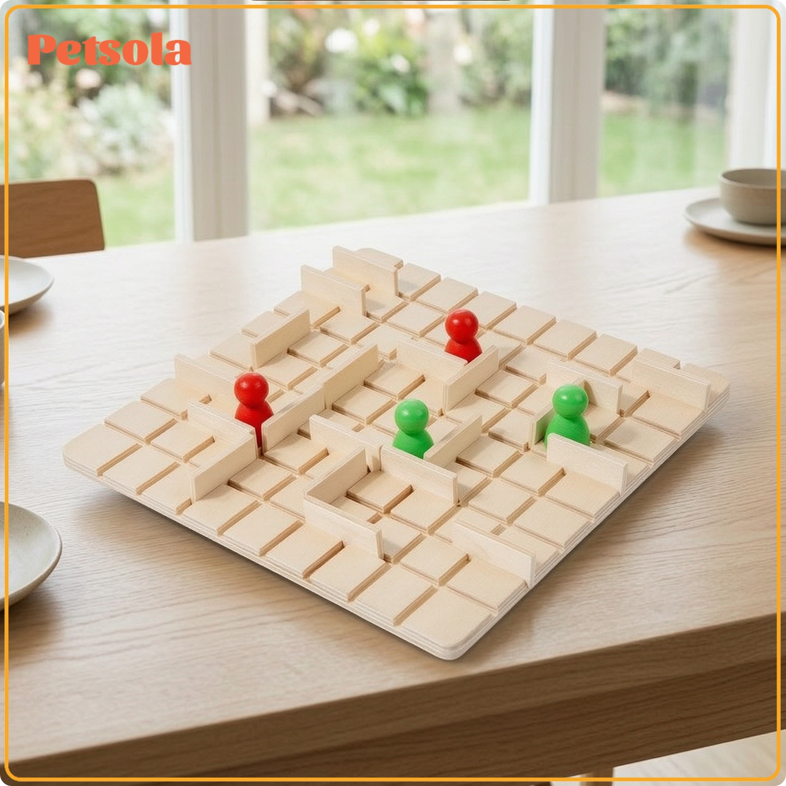 petsola Compact Wooden Maze Game Sturdy Maze Board Game Lightweight Toy Educational for Classroom ราคา 2,172 บาท*ส่งฟรี