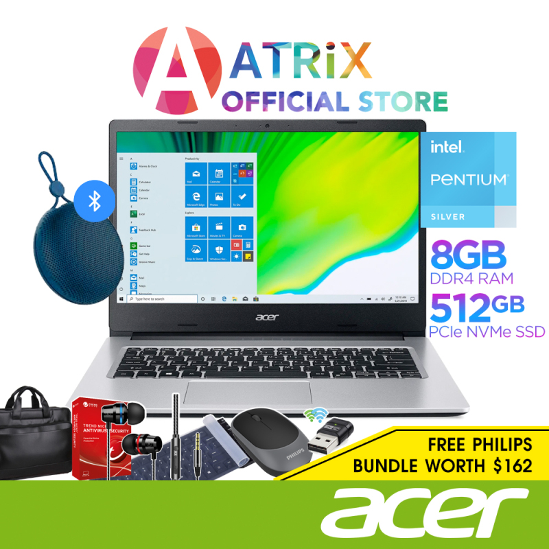 【Free BT Speaker】Acer Aspire 3 A314-35-P5HD | 14inch FHD 1920x1080 | Pentium Silver N6000 | 8GB DDR4 | 512GB SSD | 1Y Acer Warranty