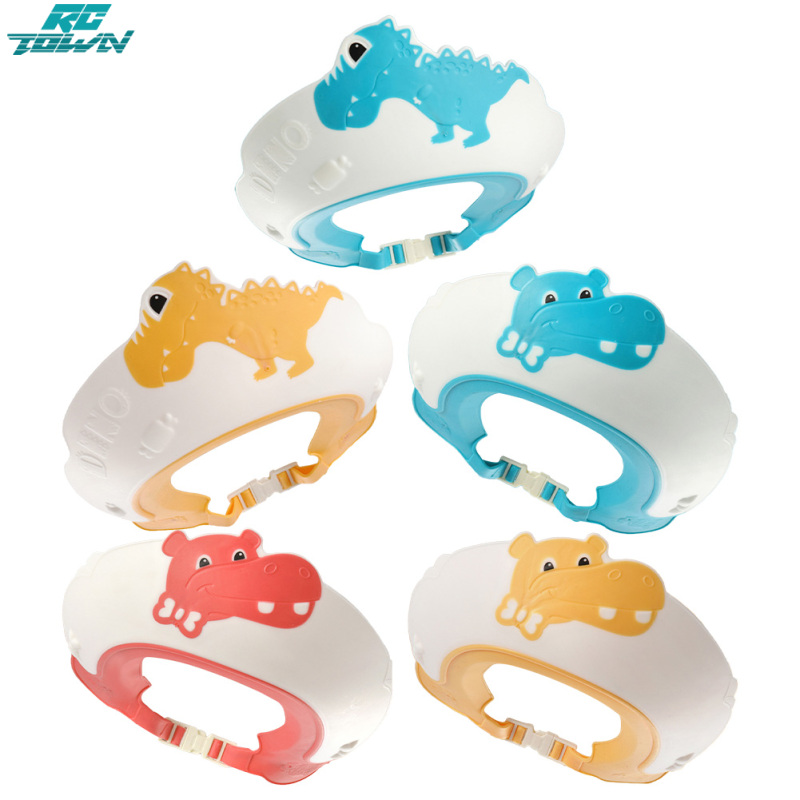Shower Cap For Kids Adjustable Haircut Hair Washing Bathing Hat Toddler Shower Visor Eye Ear Protector For Infants Toddlers ราคา 70 บาท*ส่งฟรี