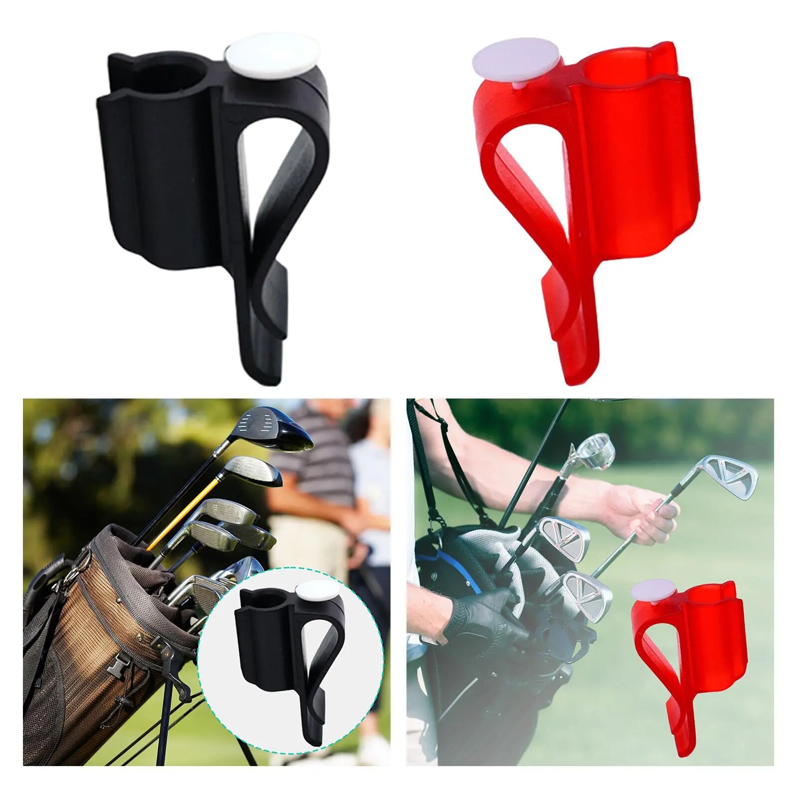 Ball Marker Golf Putter Clamp Golf Bag Clip Holder for Sports Golfer Golf Accessories Protector Golf Bag Equipment