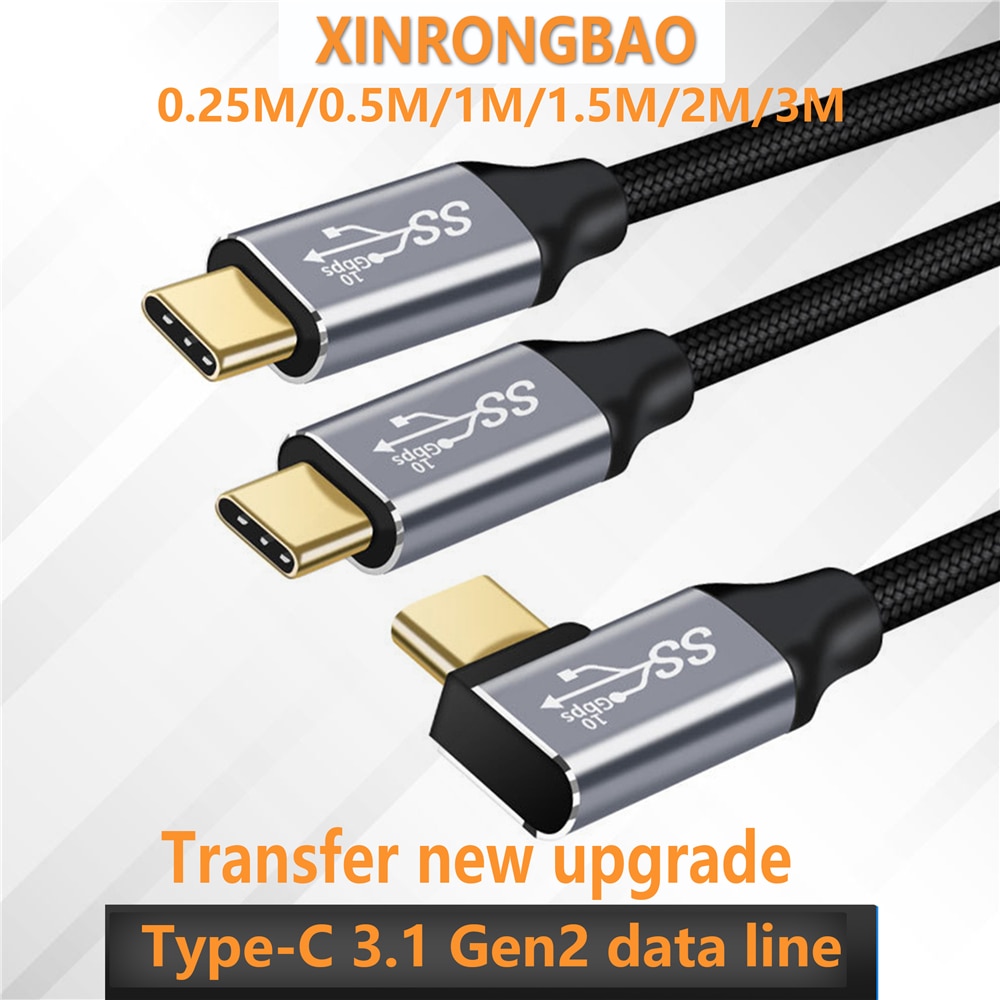 USB 3.1 cáp nối Gen2 Type-C pd100w 10gbps mở rộng cáp đực với đực loại C Extender Dây sạc nhanh cho MacBook Pro