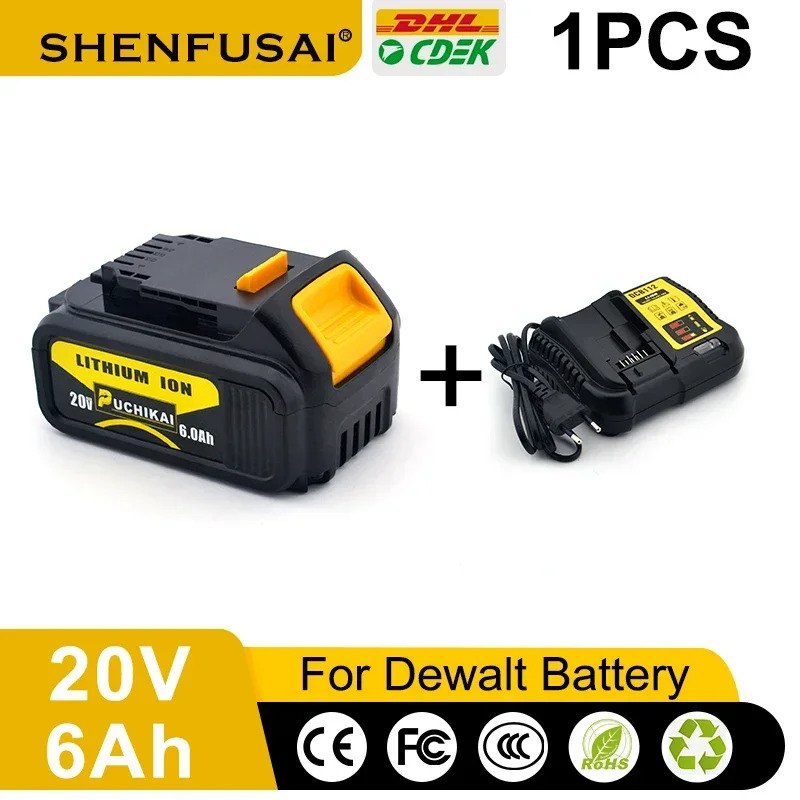 Brand new 18V Battery Tools 6.0Ah DCB200 DCB184 DCB181 Replacement Li-ion DeWalt MAX XR power tool 5