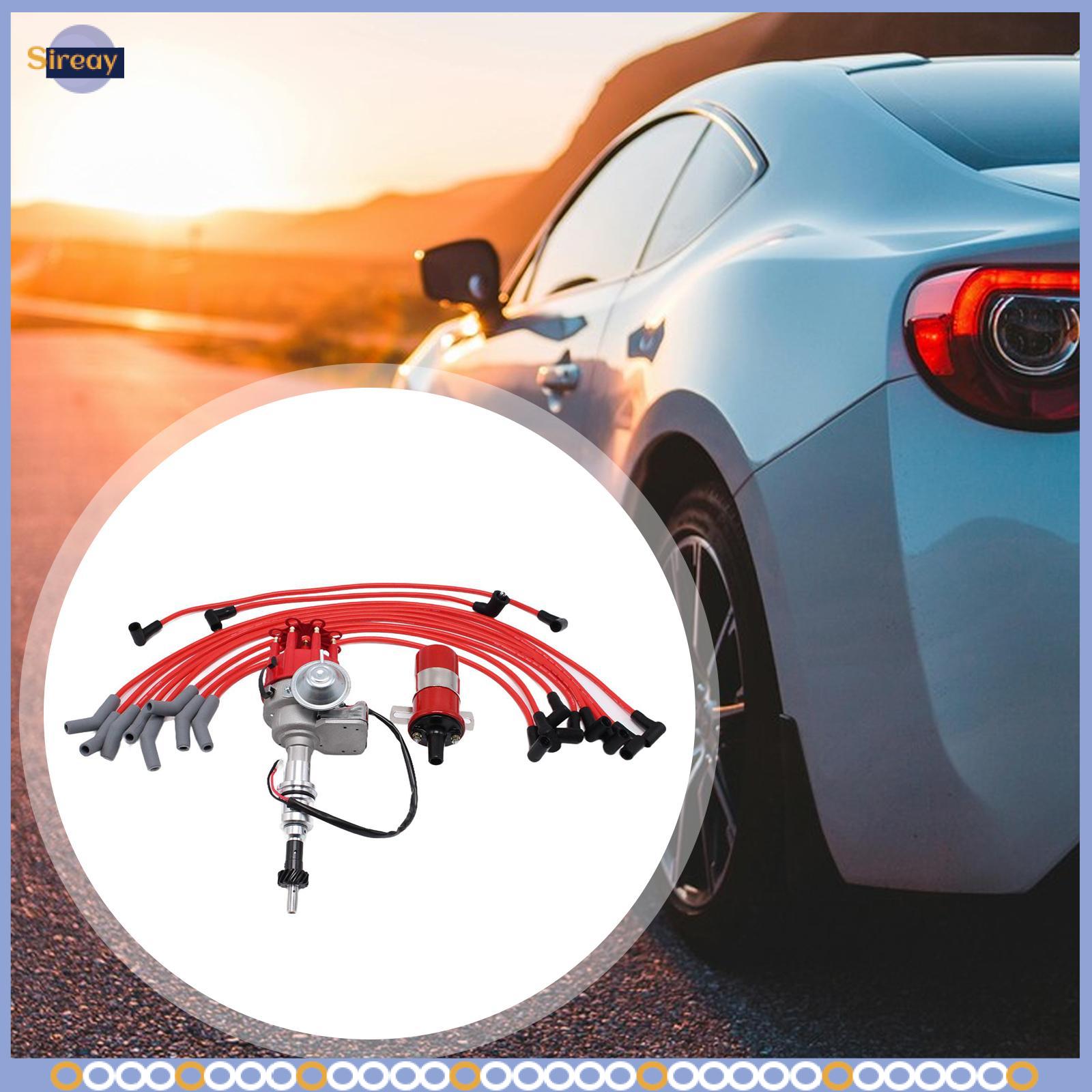 Acituna Distributor Coil with Spark Plug Wires Red Cap Spare Part Car Accessories Conversion Kit Repair Easy to Install Replacement ราคา 22,631 บาท*ส่งฟรี