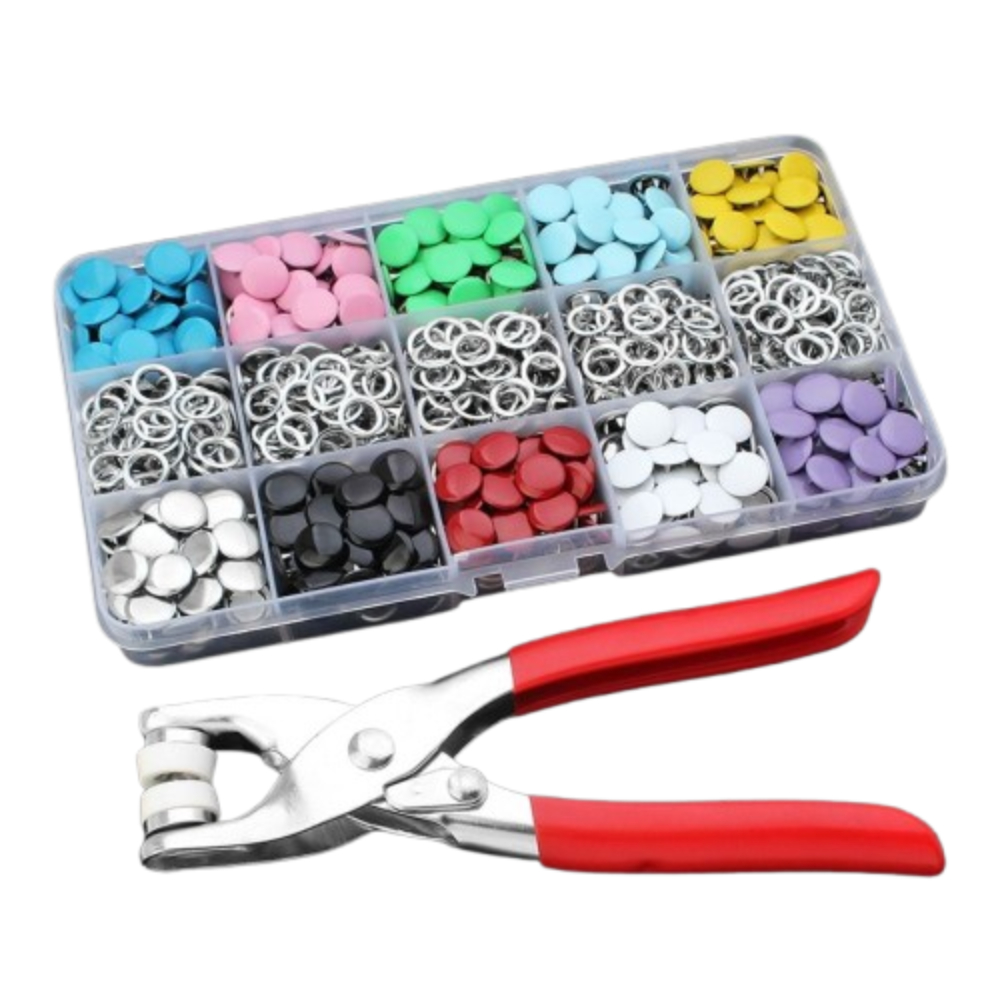 YIYU 100Pcs Metal Buttons Five Claw Buckle Clamp Set with Pliers Thickened Snap Prong Snap Fasteners Tool Installation Tool Solid Press Press Button Studs Kits for Clothes