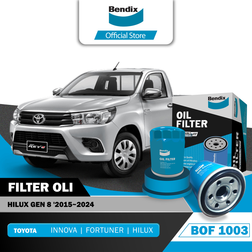 Bendix Oil Filter Oil Filter for Toyota Hilux Gen 8 2015-2024 - Bof1003 Harga 56,700 rupiah*Gratis Ongkir