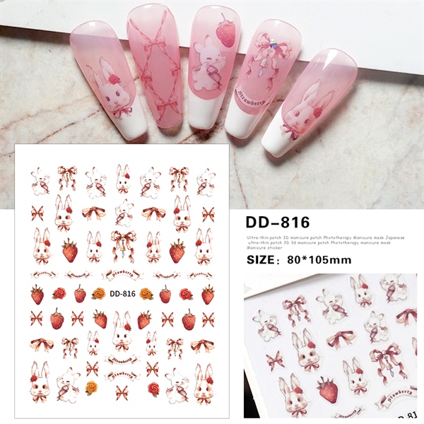 Stickers thỏ dán móng DD-816