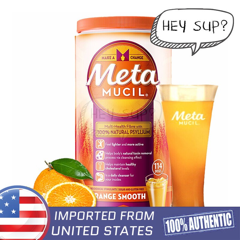 Metamucil Fibre Supplement Smooth Orange 114 Dose 673g ราคา 1,210 บาท*ส่งฟรี