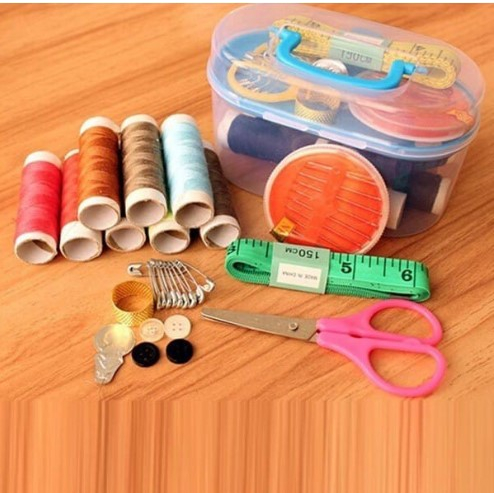 Sewing Set Kit Peralatan Jahit Kotak Box Alat Menjahit Benang Jarum