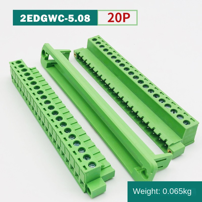 2EDGWC-5.08 - Bộ Lắp Ghép 20P Đầu Nối Xuyên Tường | Cắm Rút | 2P-24P | Khoảng Cách 5.08mm | 300V/10A | Khung Cố Định Mặt Bích | Giải Pháp Kết Nối Công Nghiệp