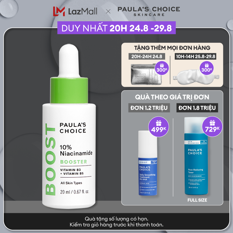 Tinh chất se khít lỗ chân lông và làm sáng da Paula’s Choice 10% Niacinamide Booster 7980