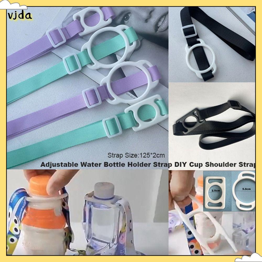 VJDA Nhiều màu Dây đeo giữ chai nước Di động Có thể điều chỉnh Dây khóa Ấm đun nước Chất lượng cao Thuận tiện Dây đeo vai cốc tự làm Phụ kiện du lịch cắm trại dã ngoại