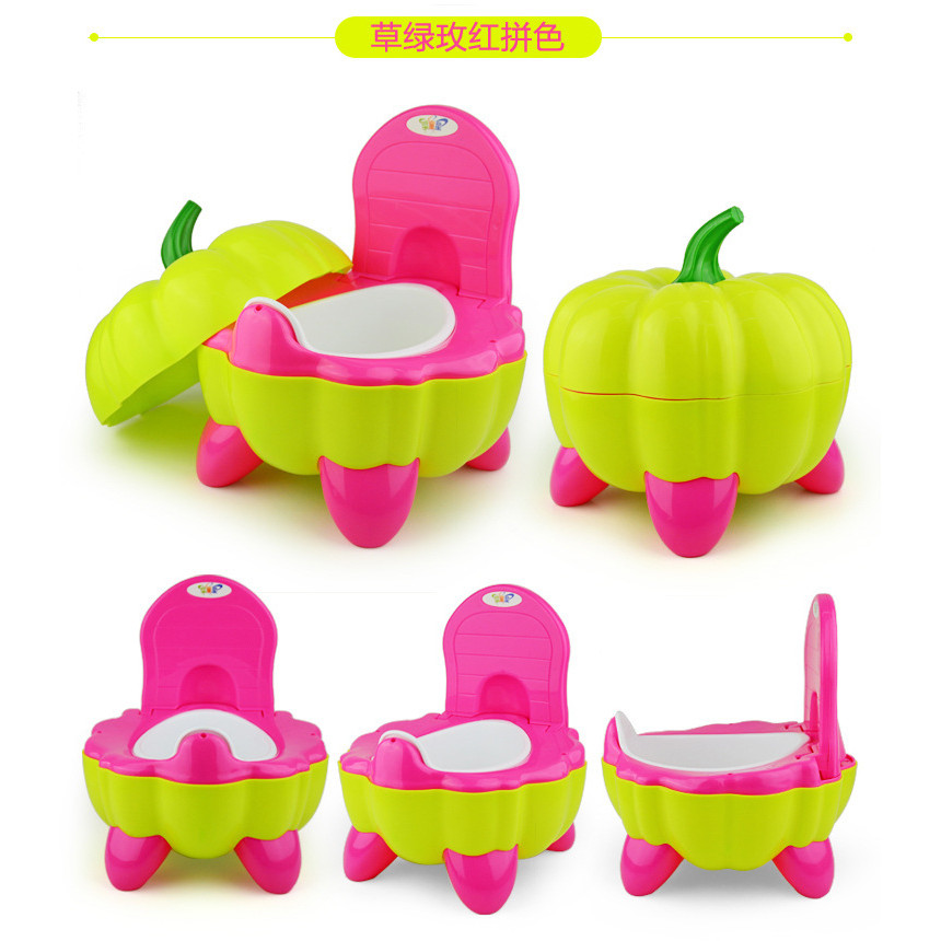 Ready Stock Baby Potty Cute Pumpkin Cartoon Training Toilet Bowl Portable Urinal Comfortable Pot