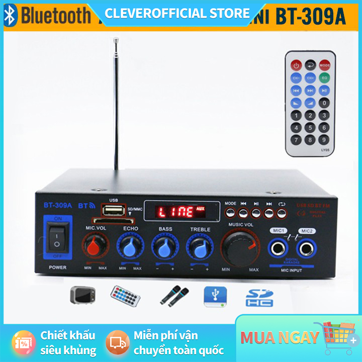 Âm ly bluetooth mini hát karaoke BT309A