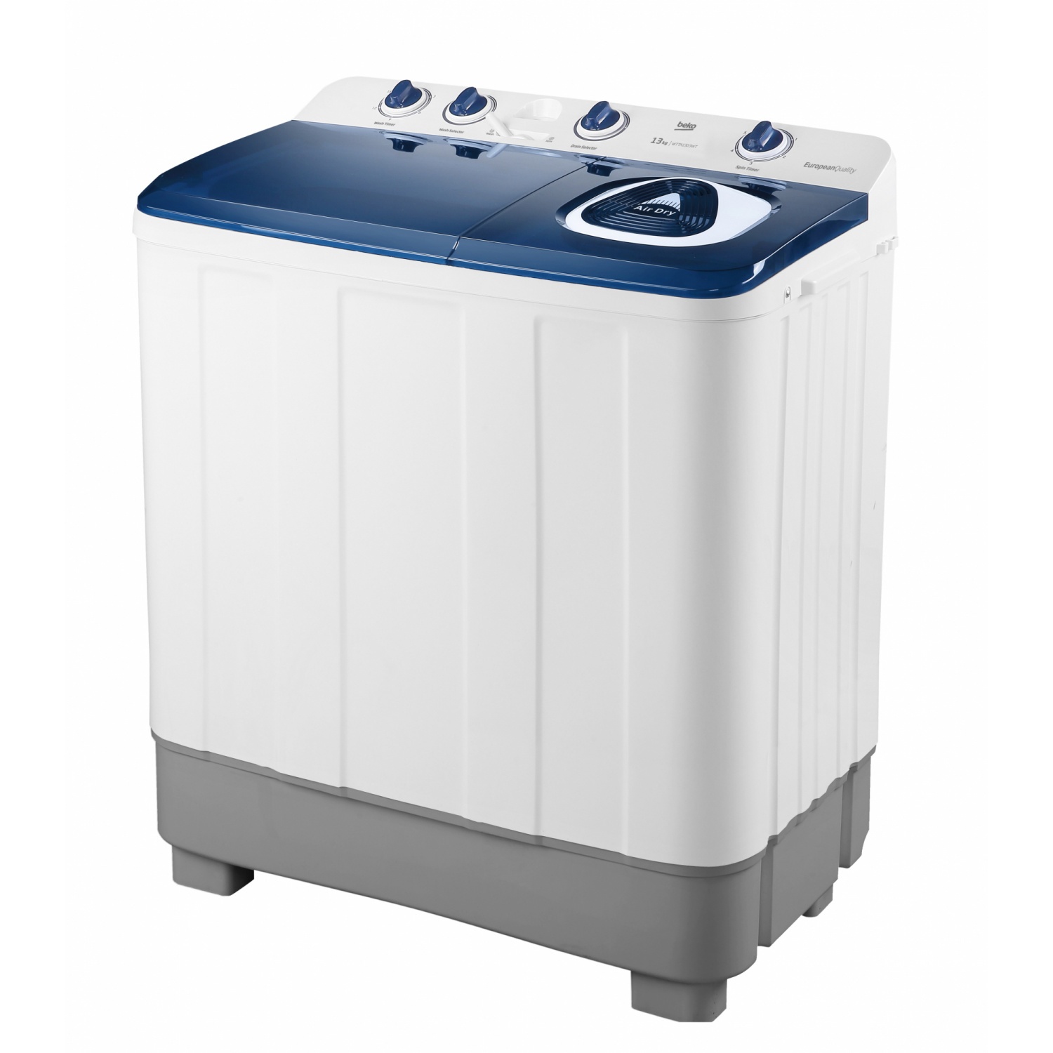 Global House BEKO เครื่องซักผ้า 2 ถัง ขนาด 13 กก. รุ่น WTTA1303WT สีขาว/สีน้้าเงิน รับประกันของเเท้! ราคา 6,290 บาท*ส่งฟรี