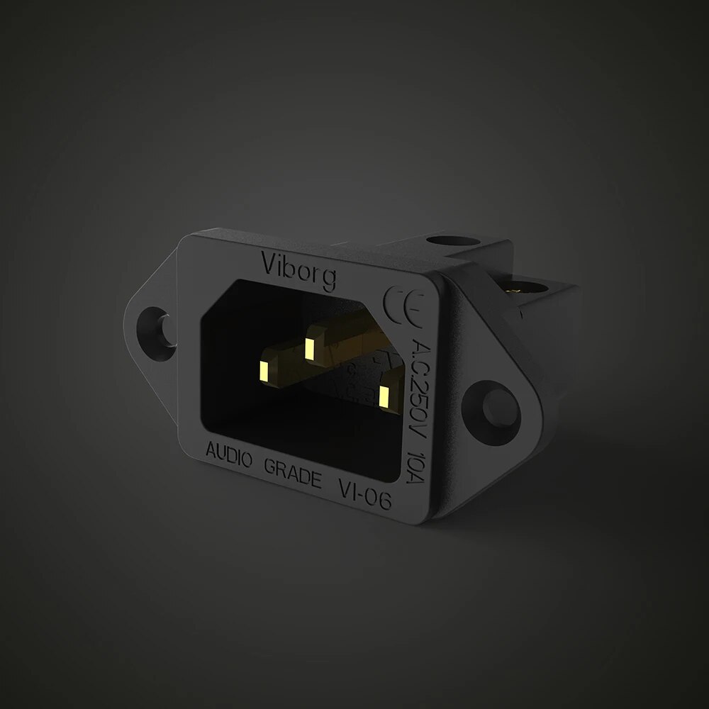 【Eco-friendly】 Viborg Inlet Power Plug Socket Iec Pure Copper Gold/rhodium Plated Available Vi06b Ac 250v 15a Connectors