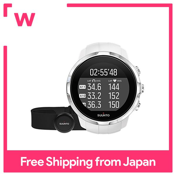 Suunto Spartan Thể Thao HR Triathlon Đồng Hồ GPS máy theo dõi nhịp tim Chống Thấm Nước [Nhật Bản bảo hành của nhà sản xuất] SS02265000White