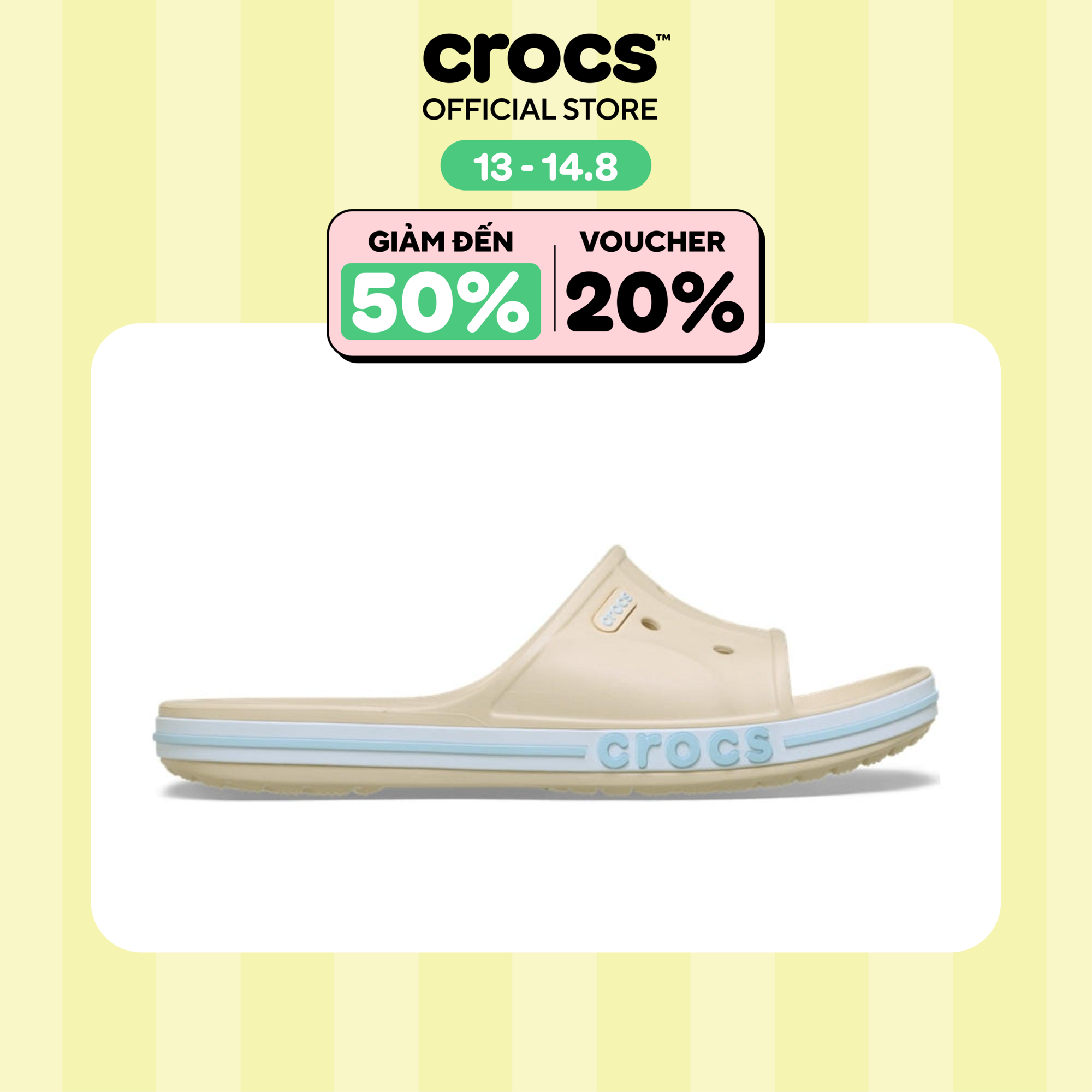 Dép Unisex Crocs Bayaband - Winter White - 205392-1LI
