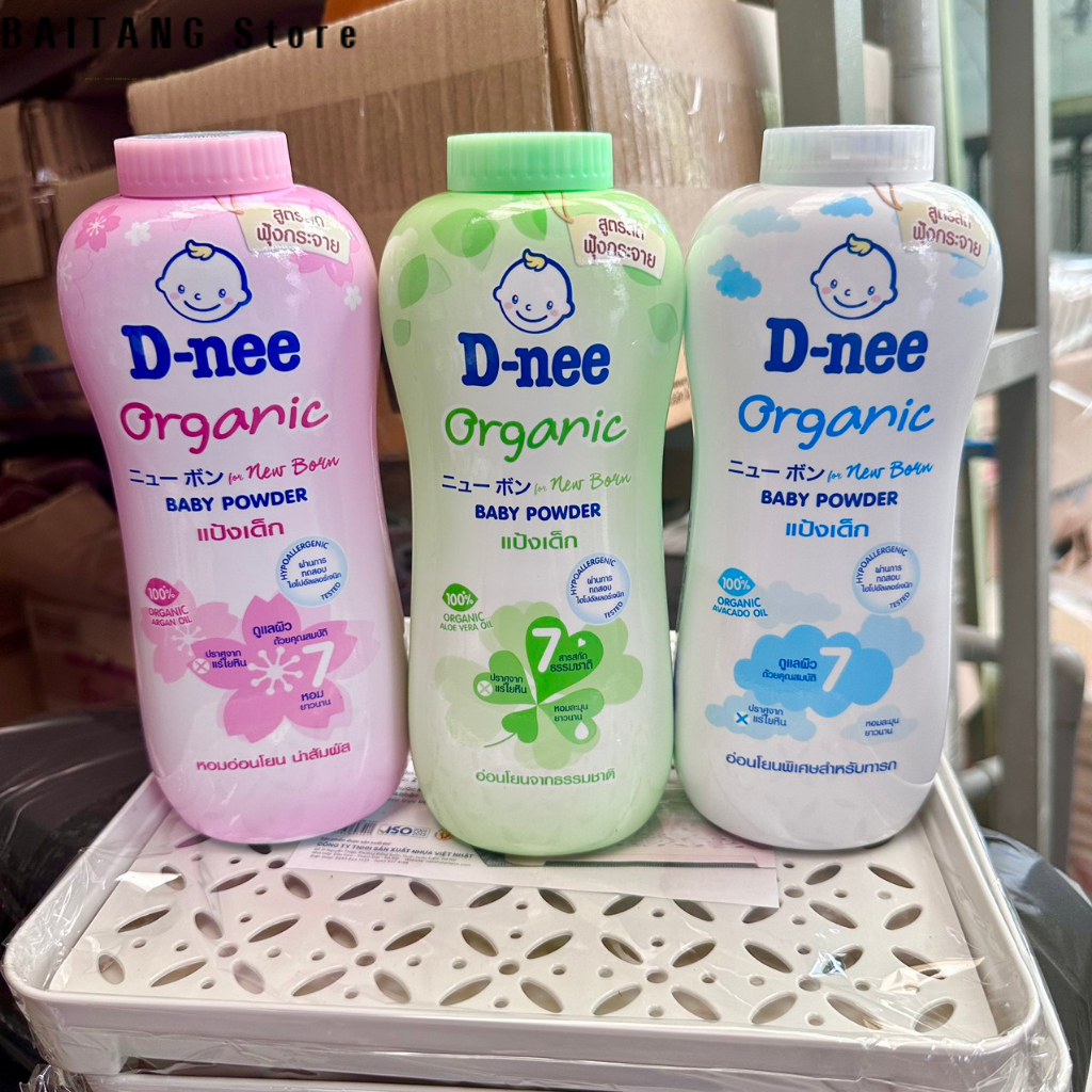 Phấn rôm DNEE KID ORGANIC 350g Thái Lan NL chất lượng cao an toàn cho trẻ em miễn phí vận chuyển hàng mới khuyến mãi bảo hành chính hãng sản phẩm chăm sóc da tự nhiên giúp làm mềm da không gây kích ứng da trẻ nhỏ