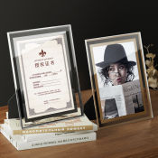 Simple Glass Picture Frame for Certificates and Wall Decor