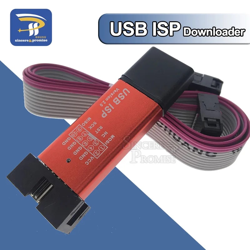 Usbasp Usbisp Isp Programmer Downloader For Arduino 51 Atmel Avr Support 64 Bit Win7 Amp; 32bit Win98 Winme Win2000 Winxp Win Vista