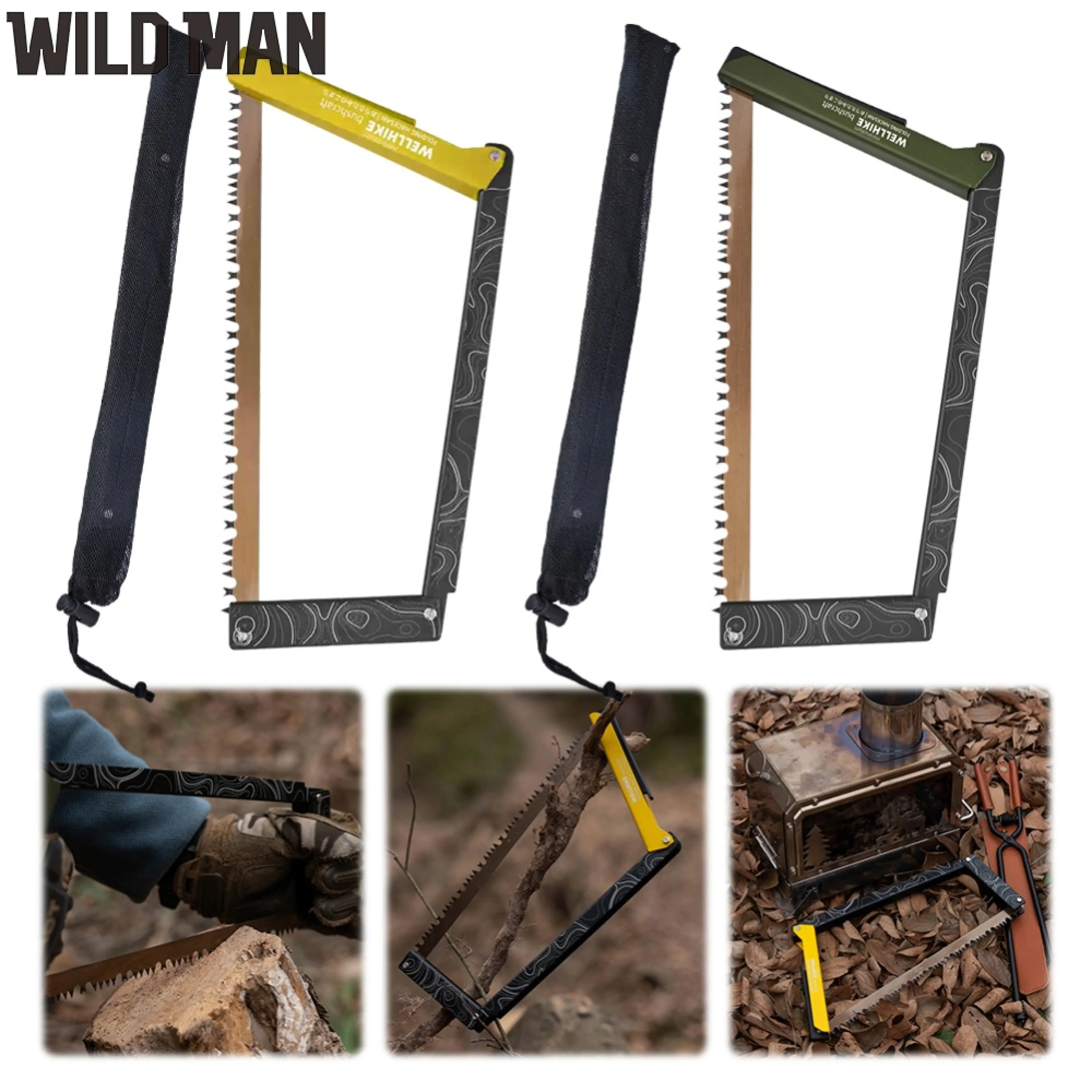 Hiking Backpack with Folding Saw and Storage Bag Durable Outdoor Camping Gear for Wood Cutting and Branch Trimming