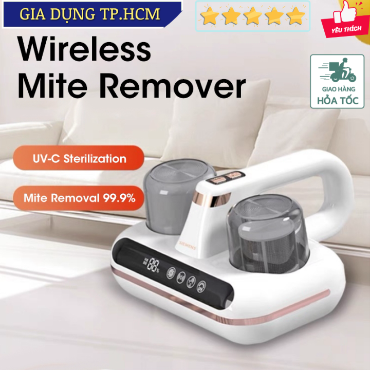 [Hỏa tốc 2h HCM] Máy Hút Bụi Không Dây Với Tia UV Khử Trùng High Frequency Double Beating Mite Removal - TonyDecor