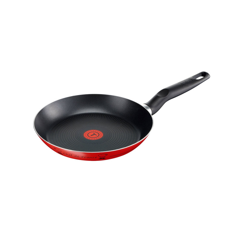 Tefal Essential Chef de France Nonstick Frying Pan (20cm, 24cm, 26cm, 28cm, 30cm) Dishwasher Oven Safe No PFOA Thermo-Spot Heat Indicator Red Singapore