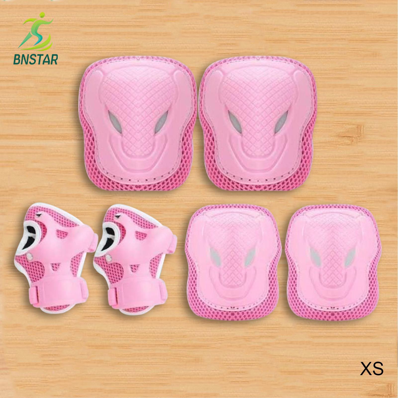 Bnstar 6 cái trẻ em khuỷu tay Cổ tay Miếng đệm đầu gối đồ bảo vệ thiết bị bảo hộ Skate đi xe đạp