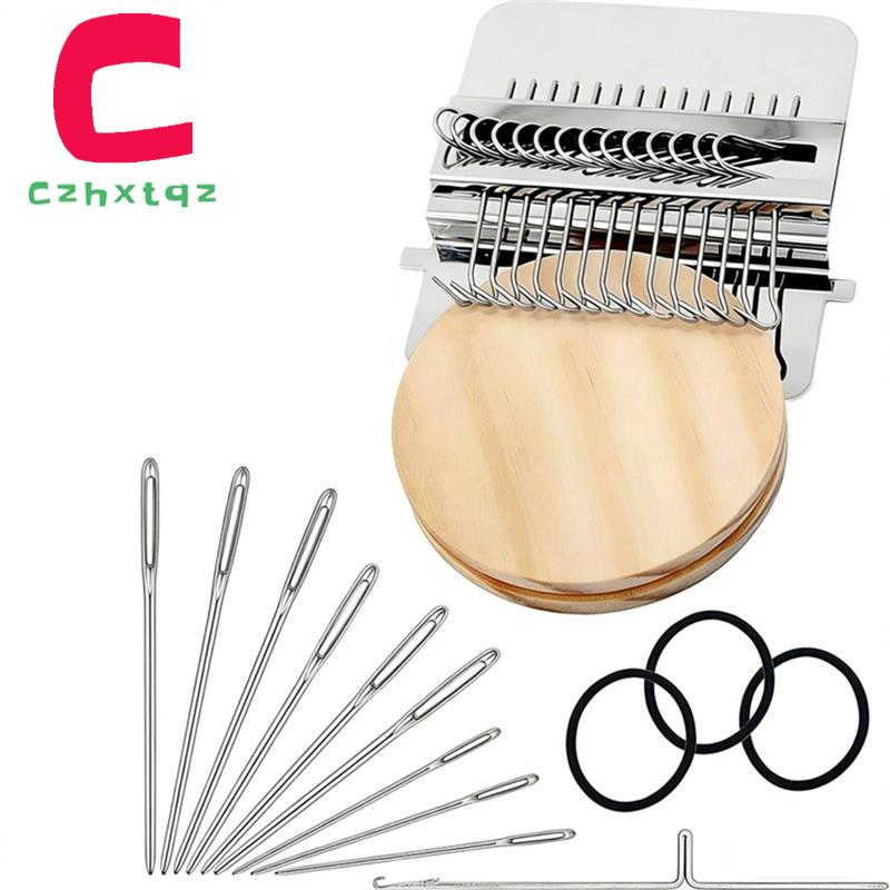[LA19REA]Knit Patch Kit Mini Portable Weaving Tool for Mending Jeans Socks DIY Weaving Art