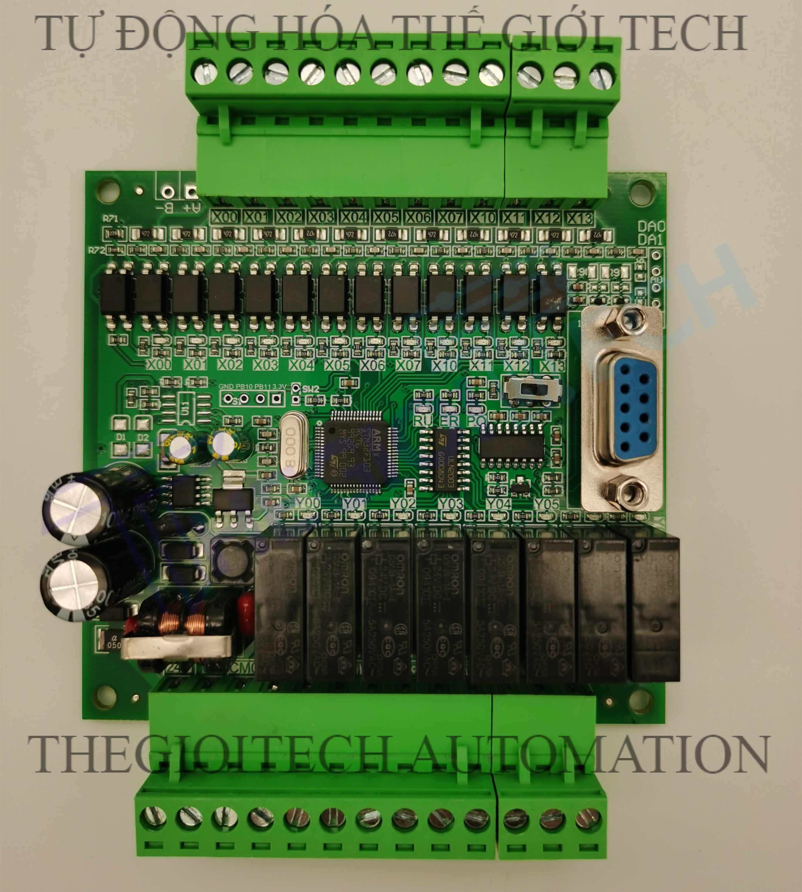 Board mạch PLC HK FX1N 20MR CFB- 12 Input/8 Output RELAY  RS232/RS485  Mạch trần & Có vỏ gắn ray  DC24V,  GX Works2 Mitsubishi - 1N-20MR-CFB  mạch
