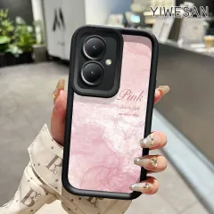 YIWESAN Casing Hp Untuk VIVO Y27 4G VIVO Y35+ 5G Case pelindung lensa kamera Kesing Pegangan anti selip perlindungan Cesing desain Bahan berkualitas tinggi Silikon Softcase kasing