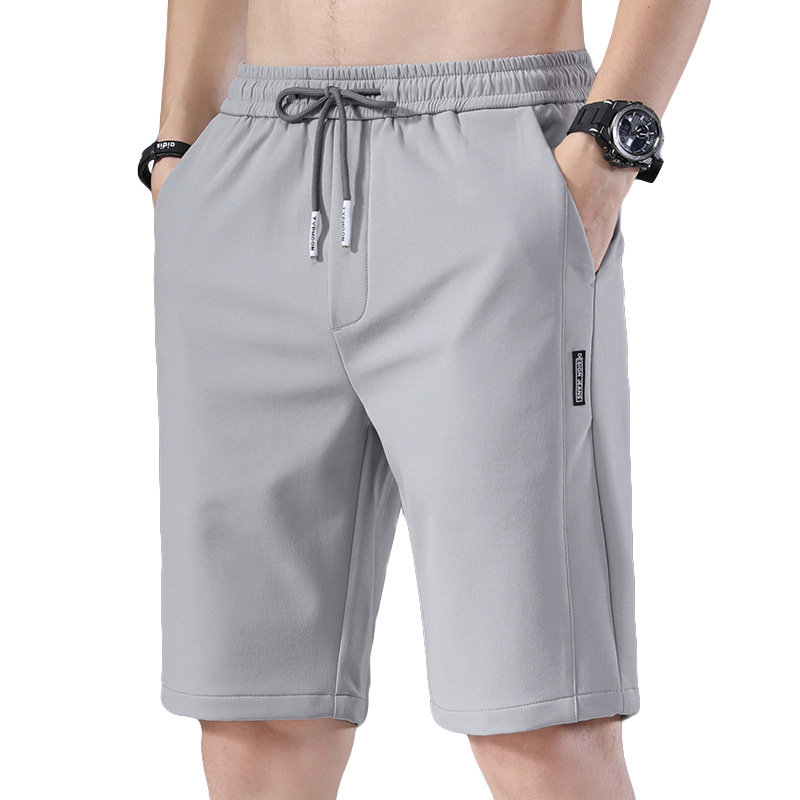 Xuchen 1 chiếc quần đùi Lụa băng Polyester quần short bãi biển chạy bộ quần đùi quần bơi đồ thể thao giản dị dây rút rộng