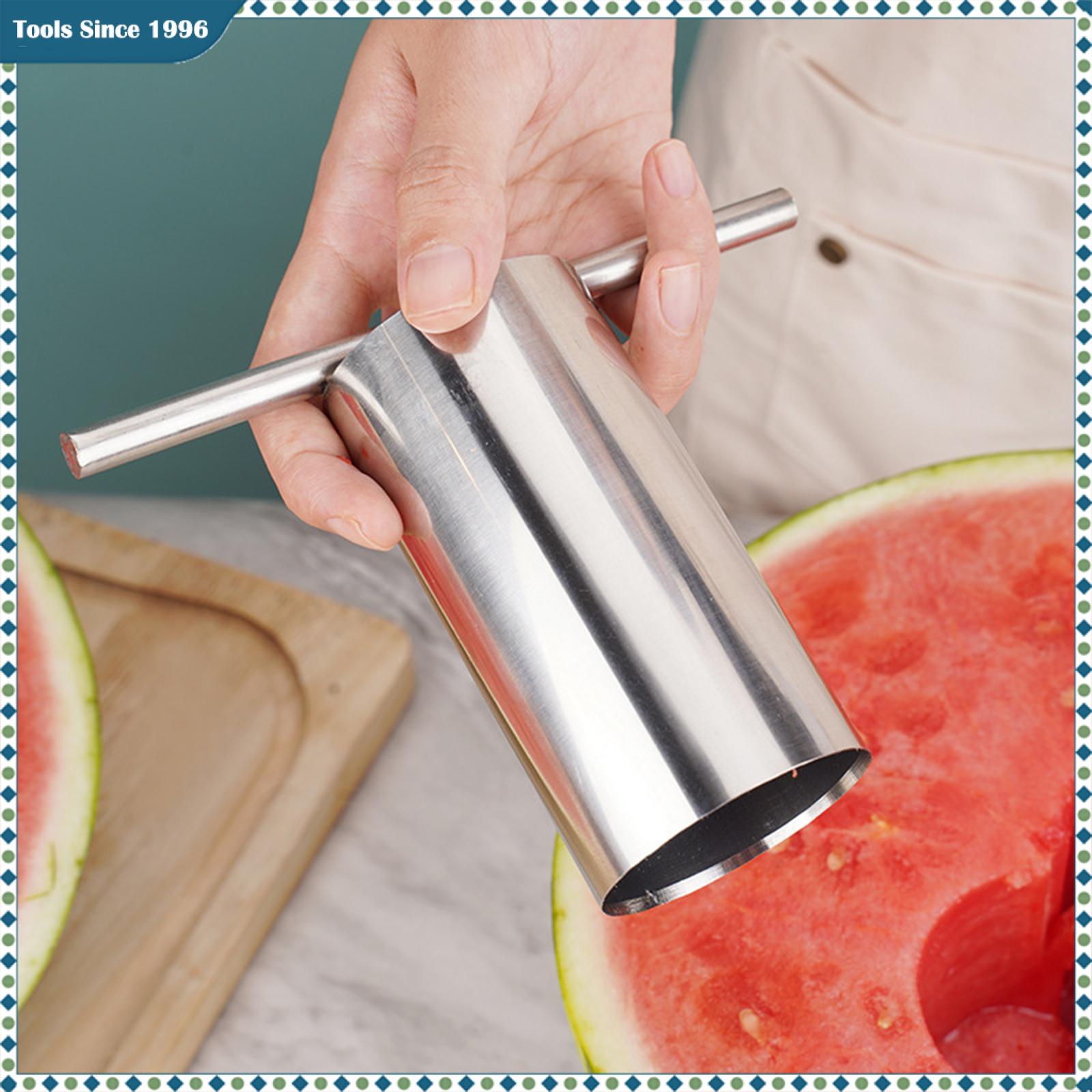 Loviver Stainless Steel Core Remover Stainless Steel Multifunctional Quickly Compact Watermelon Core Remover for