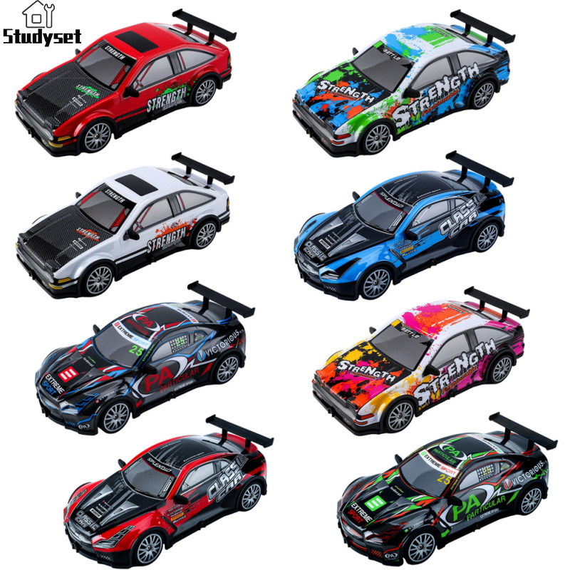 Studyset in stock 2.4G RC Car With Light 4WD Rechargeable Remote Control Drift Cars Model Toys For Boys Girls Birthday Gifts ราคา 444 บาท*ส่งฟรี