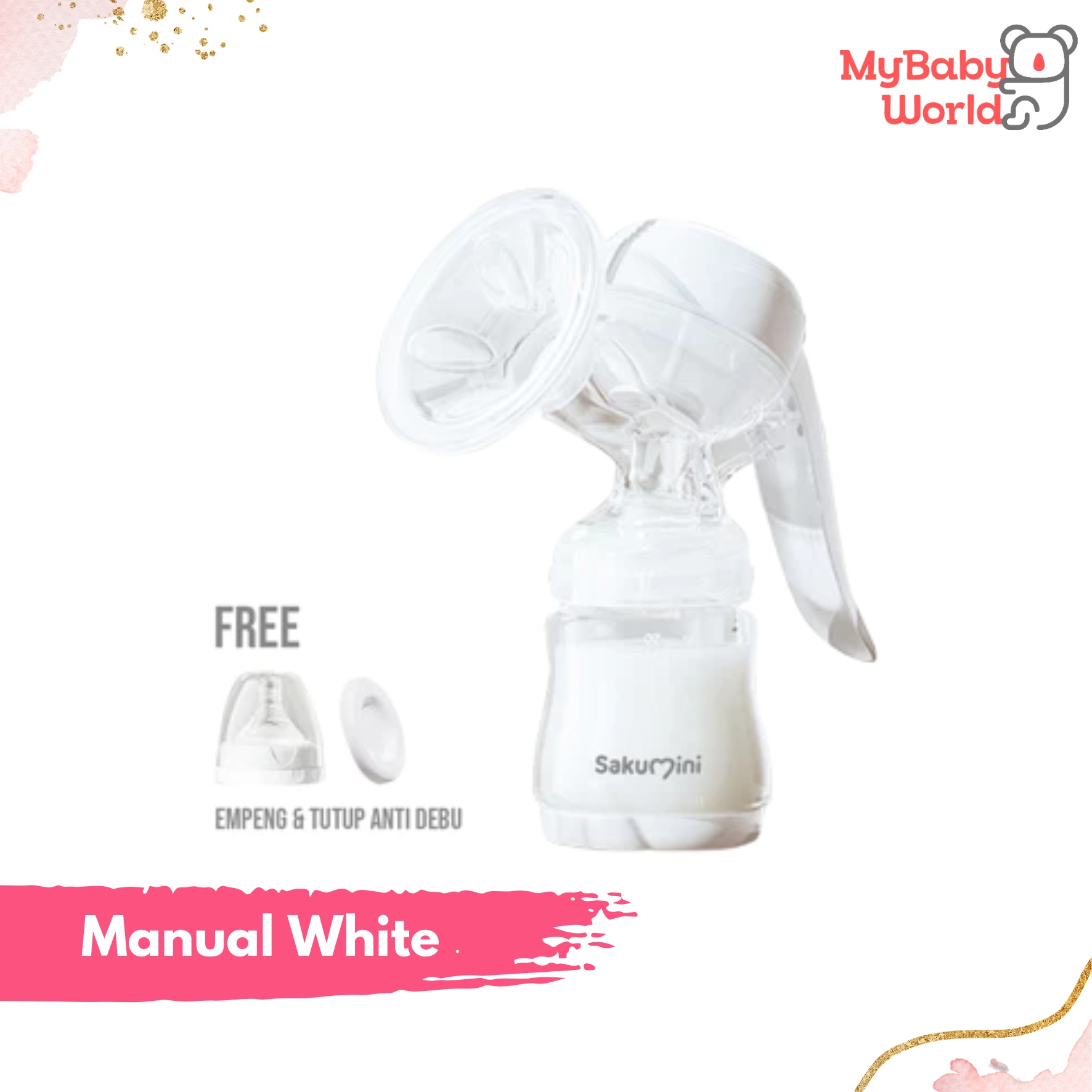 MBW - Sakumini Pompa Asi Manual Breast Pump Portable Anti Backflow Hisap Kuat