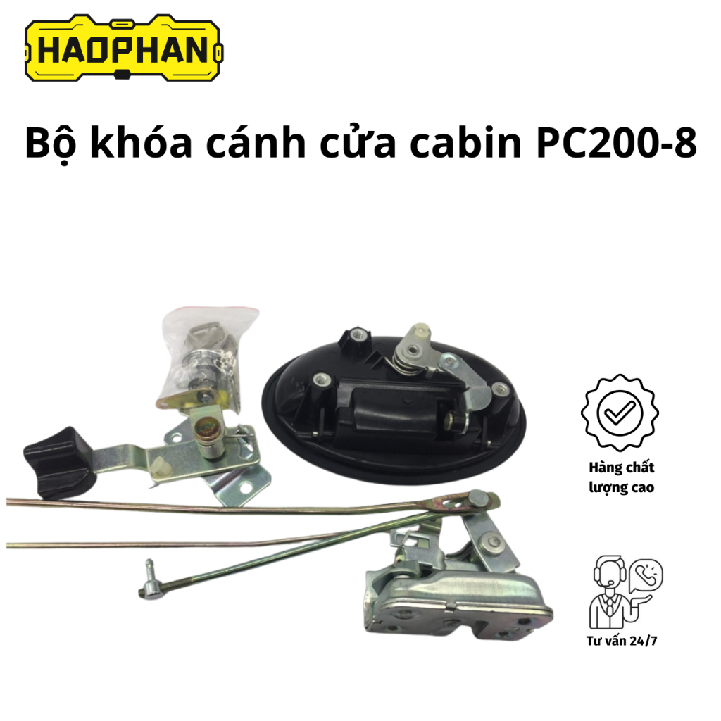 Bộ Khóa Cabin Dành Cho Máy Xúc Komatsu PC200-8 PC210-8 PC220-8 Hoàn Chỉnh Kèm Chìa Khóa - Phụ tùng Hảo Phan