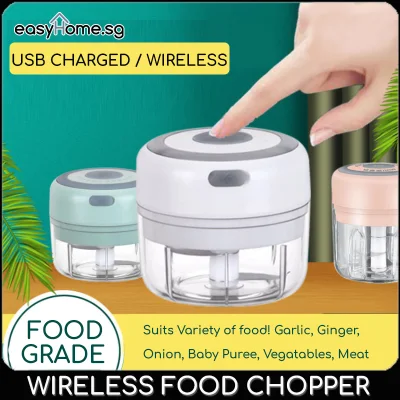 Wireless Portable Electric Food Chopper SR01 / Chop Garlic Grinder Baby Puree Meat Vegetables Ginger Onion Processor