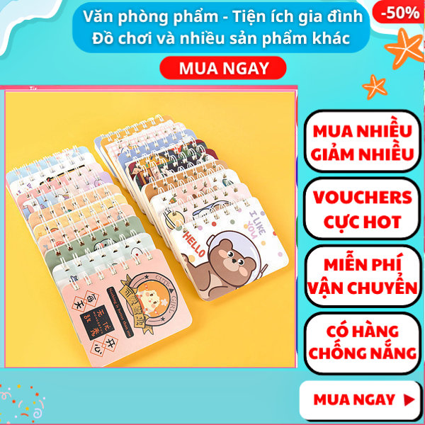 Sổ tay A7 gáy lò xo mini tiện lợi , Sổ tay lò xo nhỏ cute hoạt hình dễ thương , Sổ tay lò xo mini họa tiết hoạt hình , Sổ lò xo mini bỏ túi kẻ ngang , Sổ tay ghi chú mini dễ thương có gáy lò xo, đồ dùng học tập, Gift Love