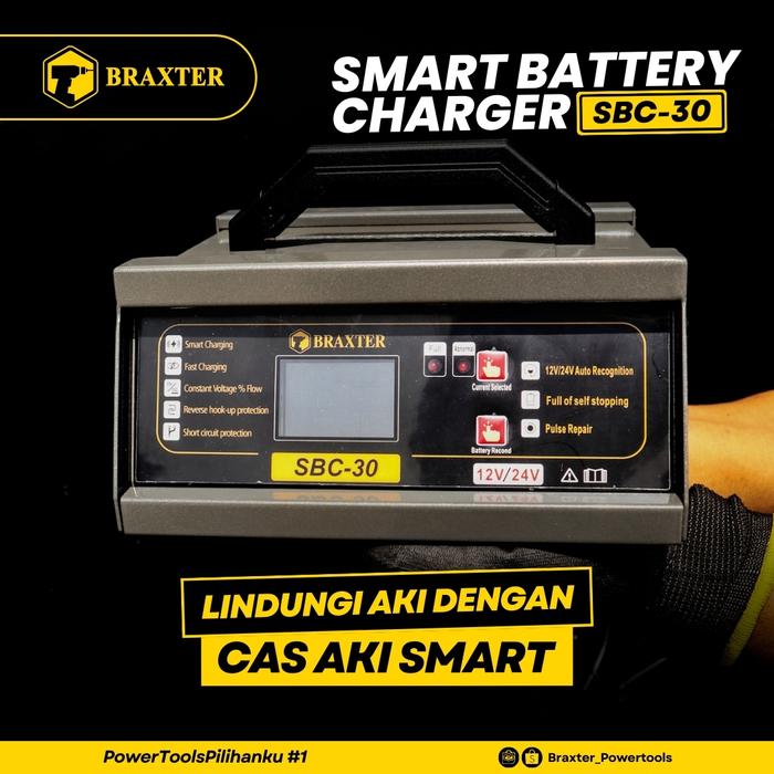 BRAXTER AUTOMATIC SMART BATTERY CHARGER SBC 30 CAS AKI OTOMATIS - BY LARISAN Giá 1,503,000 Đồng*Miễn phí vận chuyển
