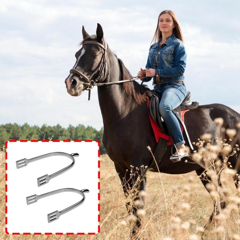 2PCS cao cấp zincs hợp kim cưỡi ngựa spurs hình chữ nhật hốc đầu cấu trúc mạ chuyên nghiệp equestrians
