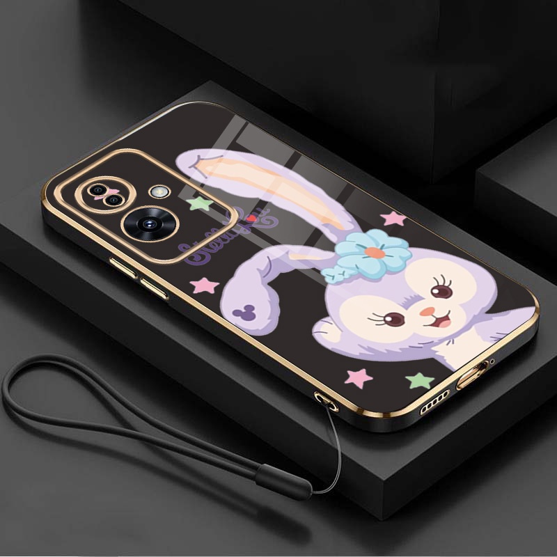 [Dây đeo miễn phí + cá tuyết] Oppo A79 5g 2023 A18 4G đáng yêu stellalou 6D mạ vuông cạnh trường hợp tinh tế Ốp điện thoại mềm Bìa