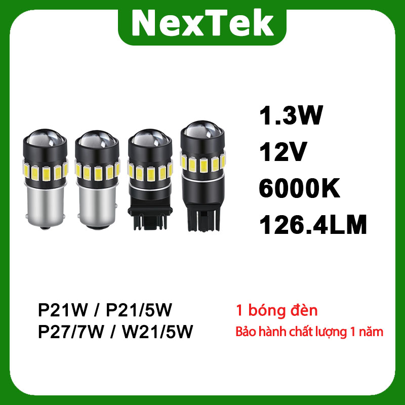 Nextek Nas25 Led P21W P21/5W P27/7W W21/5W 1.3W 12V 6000K High Light Lens High Brightness Lamp Bead Car Turn Signal Signal Light Giá 178,672 Đồng*Miễn phí vận chuyển