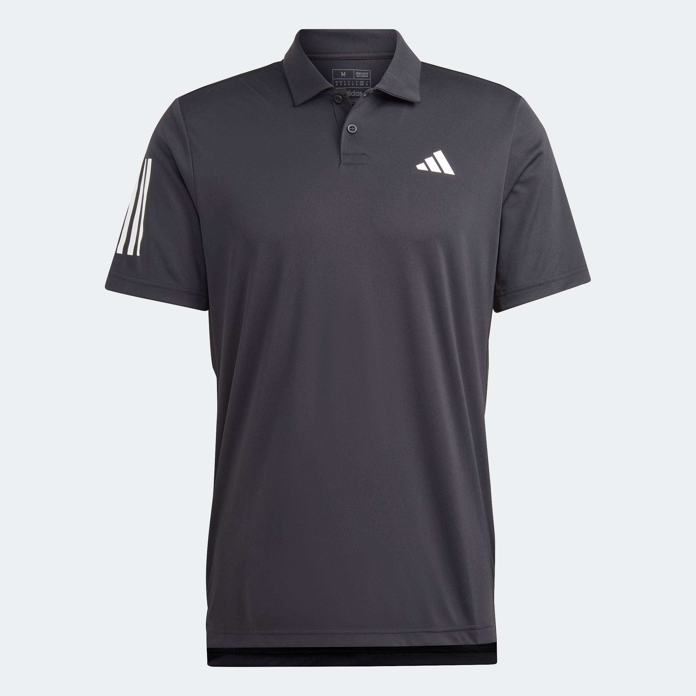 adidas Quần vợt Áo Polo Tennis 3 Sọc Club Nam Đen HS3269