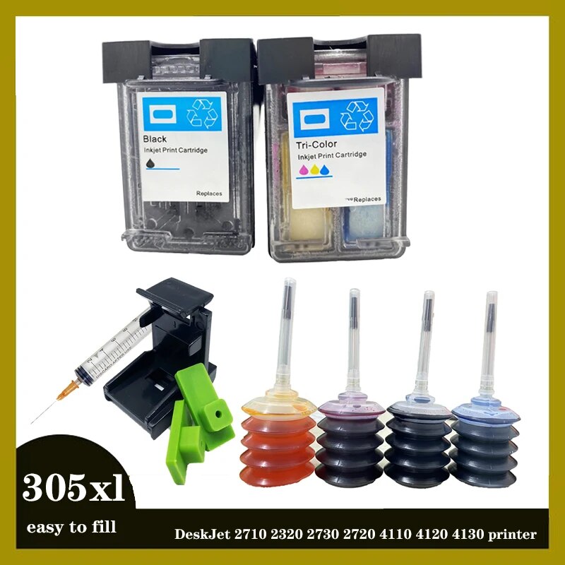 【Fashionable New Arrival】 Einkshop For 305 Refillable Ink Replacement For 305 Xl 305xl Deskjet 2710 2320 2730 2720 4110 4120 4130 Printer