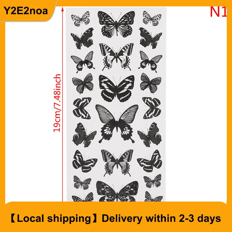 【Local shipping】 1 Sheet Waterproof Temporary Tattoo Sticker 3D Butterfly Tattoo Leg Arm Art