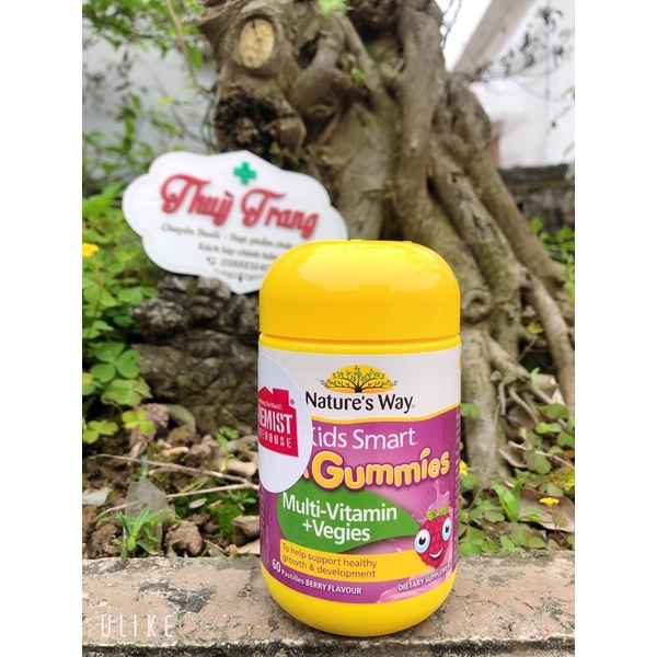 Kẹo gum rau củ -kids smart vita gummies 60v